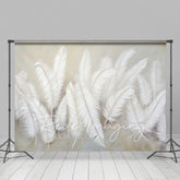 Lofaris Beige Soft White Feather Fine Art Photo Backdrop