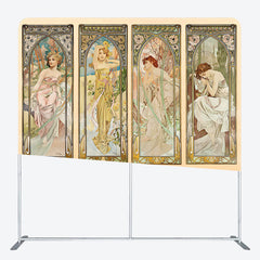 Lofaris Beige Vintage Art Painting Woman Pillow Case Backdrop