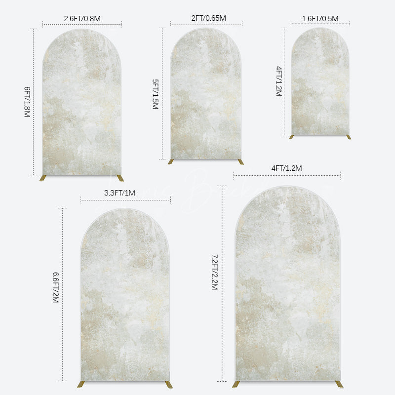 Lofaris Beige Yellow Retro Abstract Texture Arch Backdrop