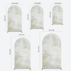 Lofaris Beige Yellow Retro Abstract Texture Arch Backdrop