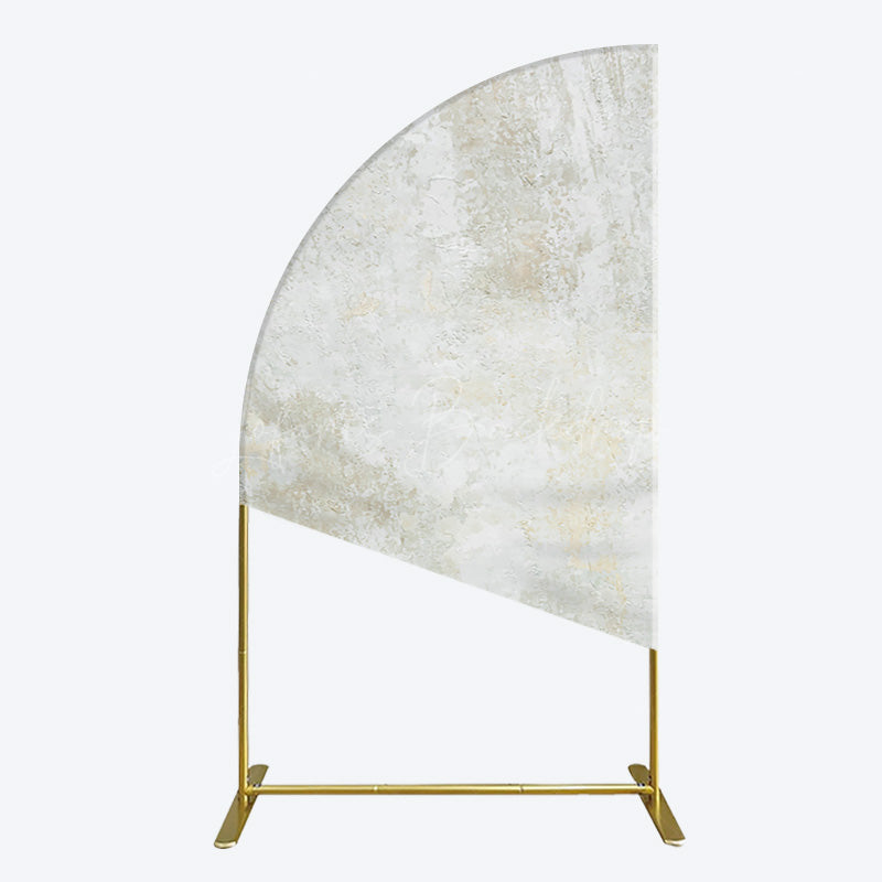 Lofaris Beige Yellow Retro Abstract Texture Half Moon Arch Backdrop