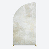Lofaris Beige Yellow Retro Abstract Texture Half Moon Arch Backdrop