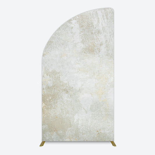 Lofaris Beige Yellow Retro Abstract Texture Half Moon Arch Backdrop