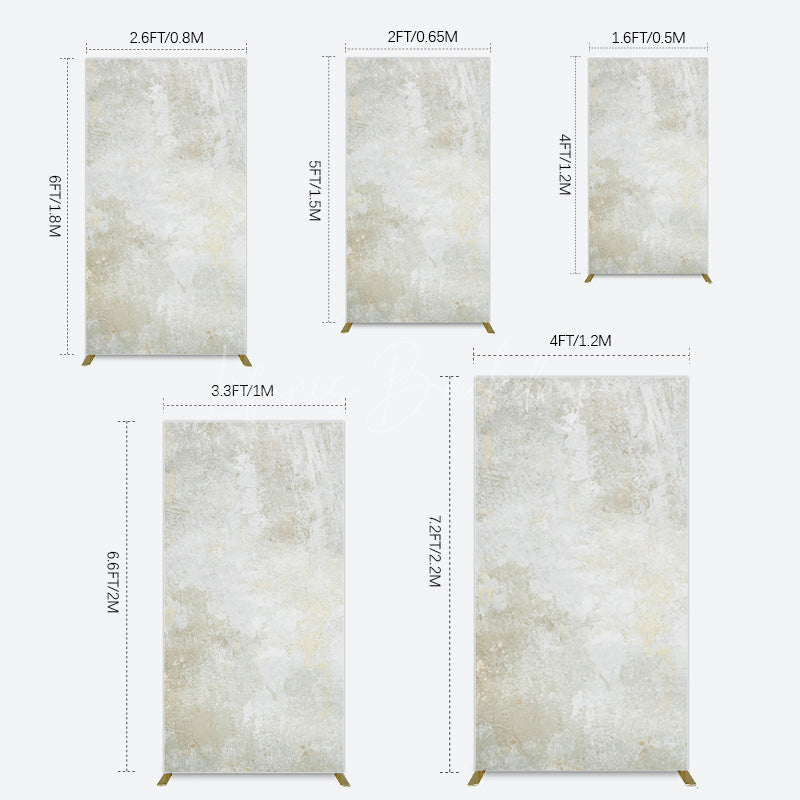 Lofaris Beige Yellow Retro Abstract Texture Rectangle Backdrop