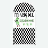 Lofaris Big Dili Turning One Plaid Birthday Arch Backdrop