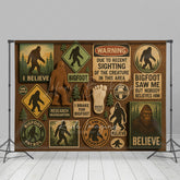Lofaris Big Foot Believe Forest Decor Photography Backdrop