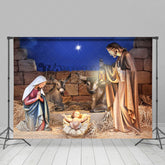 Lofaris Birth Of Jesus Christmas Night Backdrop For Photo
