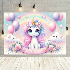 Lofaris Birthday 3D Gifts Unicorn Backdrop Floating Party Decor Fun Photo Prop for Celebrations