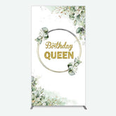 Lofaris Birthday Queen Greenery Leaves Rectangle Backdrop