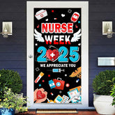 Lofaris Black 2025 Nurse Week We Appreciate You Door Cover