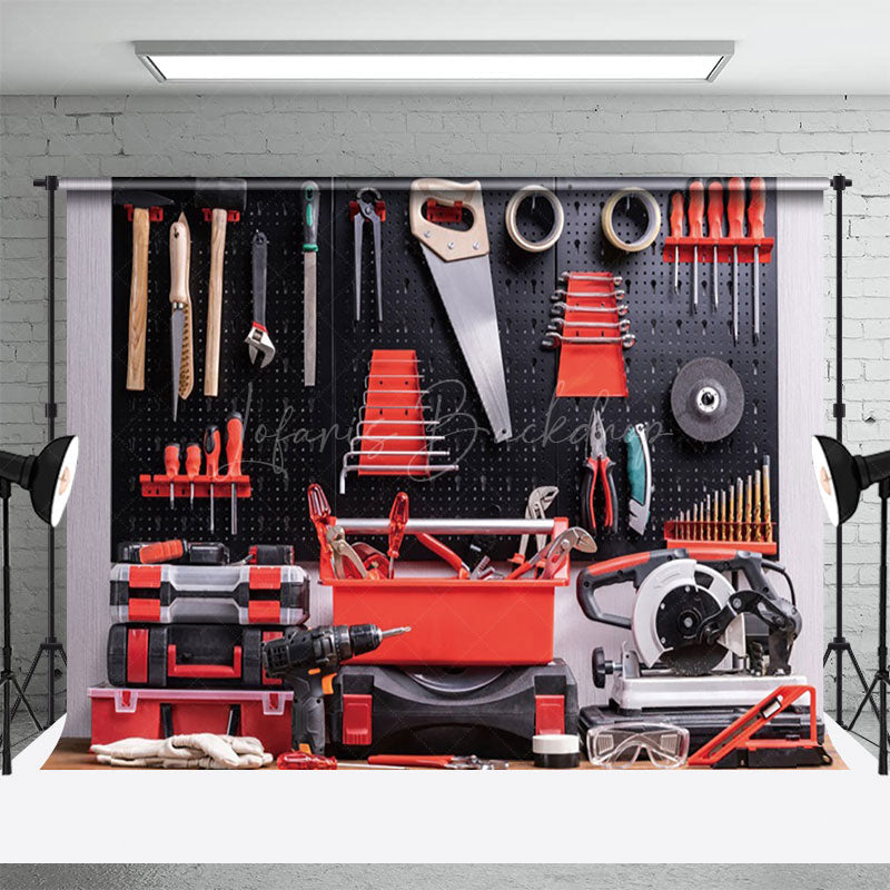 Lofaris Black And Red Series Tool Wall Panels Photo Backdrop