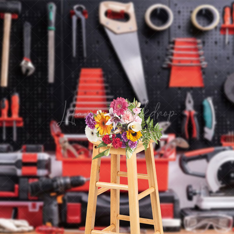 Lofaris Black And Red Series Tool Wall Panels Photo Backdrop