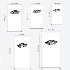 Lofaris Black and White Baby On Board Car Emblem Rectangle Arch Backdrop for Shower Party Decor
