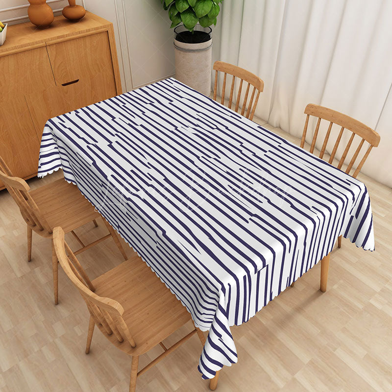Lofaris Black And White Zebra Stripes Rectangle Tablecloth