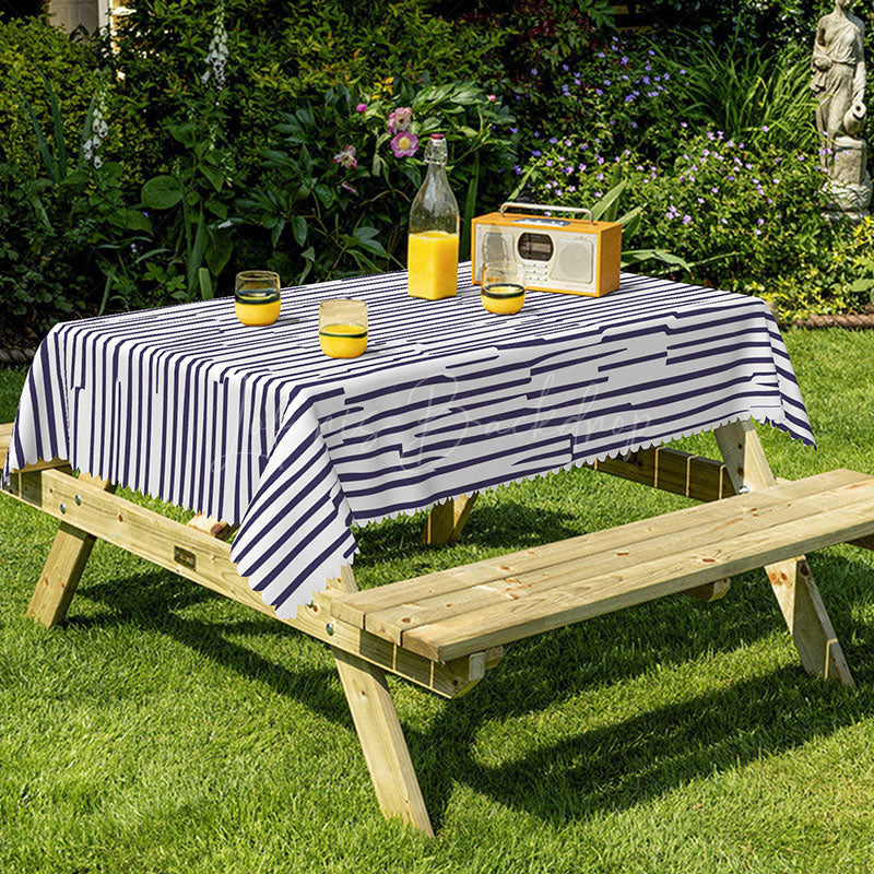 Lofaris Black And White Zebra Stripes Rectangle Tablecloth