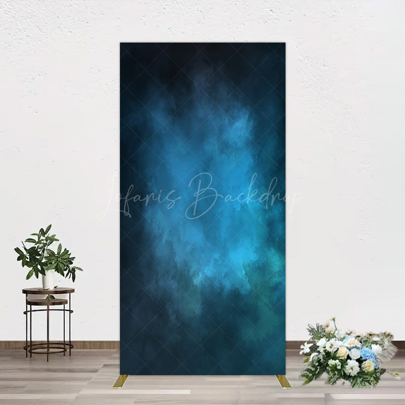 Lofaris Black Blue Abstract Texture Birthday Rectangle Backdrop