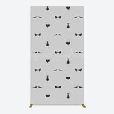 Lofaris Black Bow Tie Heart Beard Fathers Day Rectangle Backdrop