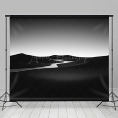 Lofaris Black Dark Simple Sand Dunes Natural Scene Backdrop
