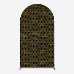 Lofaris Black Gold Artistic Roaring 50th Birthday Arch Backdrop
