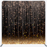 Lofaris Black Gold Bokeh Glitter Square Tension Backdrop