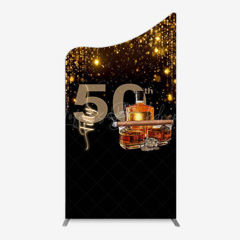 Lofaris Black Gold Cigar Vodka 50th Birthday Arch Backdrop