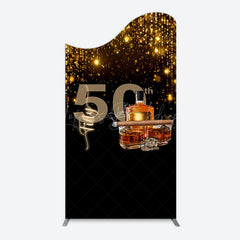 Lofaris Black Gold Cigar Vodka 50th Birthday Arch Backdrop