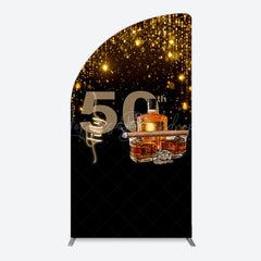 Lofaris Black Gold Cigar Vodka 50th Birthday Arch Backdrop