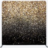 Lofaris Black Gold Glitter Dance Party Pillow Cover Backdrop