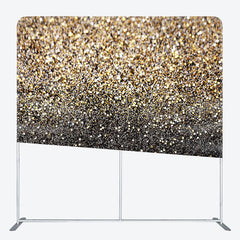 Lofaris Black Gold Glitter Dance Party Pillow Cover Backdrop