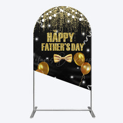 Lofaris Black Gold Glitter Happy Fathers Day Arch Backdrop