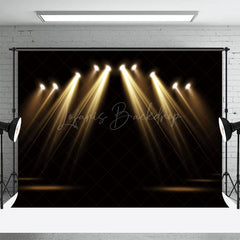 Lofaris Black Gold Spotlight Stage Backdrop For Photo Booth