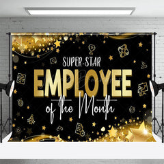Lofaris Black Gold Super Star Employee of The Month Backdrop