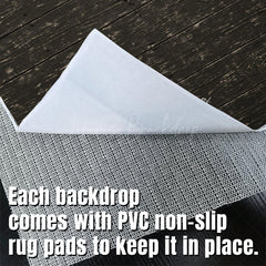 Lofaris Black Grey Retro Wood Fabric Floor Backdrop For Photo
