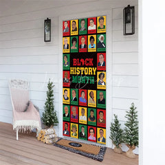 Lofaris Black History Month Door Cover African American Leaders Hero Portrait Party Decoration Education School Banner