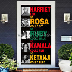 Lofaris Black History Month Door Cover Inspirational Women Civil Rights Leader Party Decoration Harriet Rosa Ruby Kamala Ketanji Banner