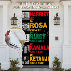 Lofaris Black History Month Door Cover Inspirational Women Civil Rights Leader Party Decoration Harriet Rosa Ruby Kamala Ketanji Banner