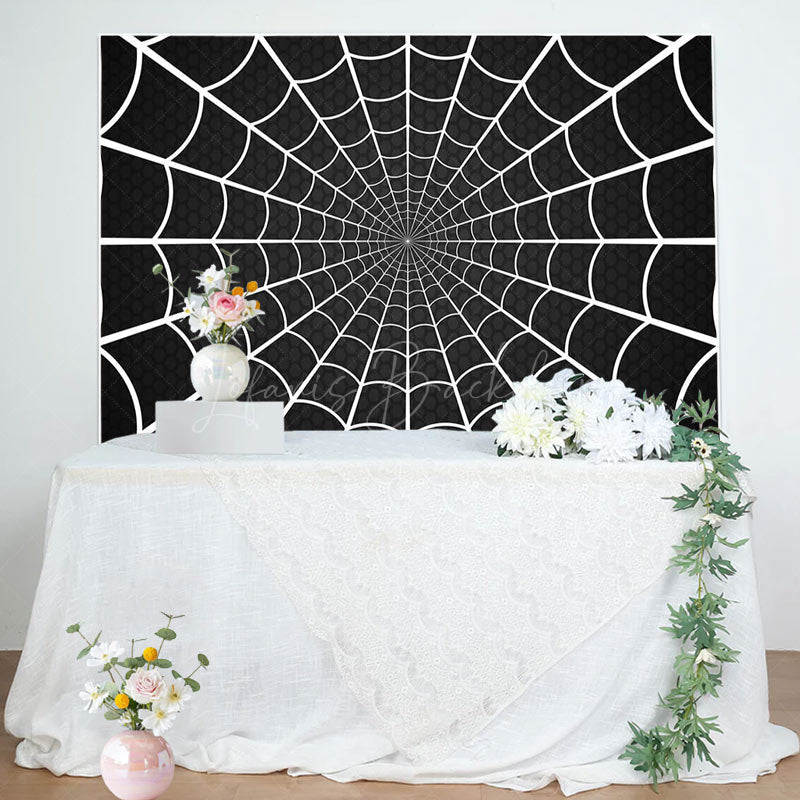 Lofaris Black Honeycomb Wall Spider Wab Birthday Backdrop