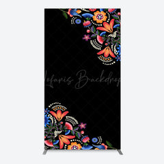 Lofaris Black Mexican National Flower Birthday Arch Backdrop