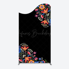Lofaris Black Mexican National Flower Birthday Arch Backdrop