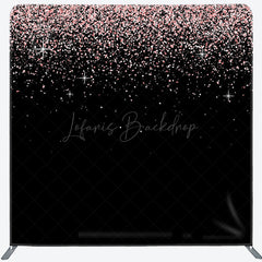 Lofaris Black Pink Glitter Dance Party Pillow Case Backdrop
