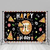 Lofaris Black Pizza Mathematical Happy Pi Day Backdrop