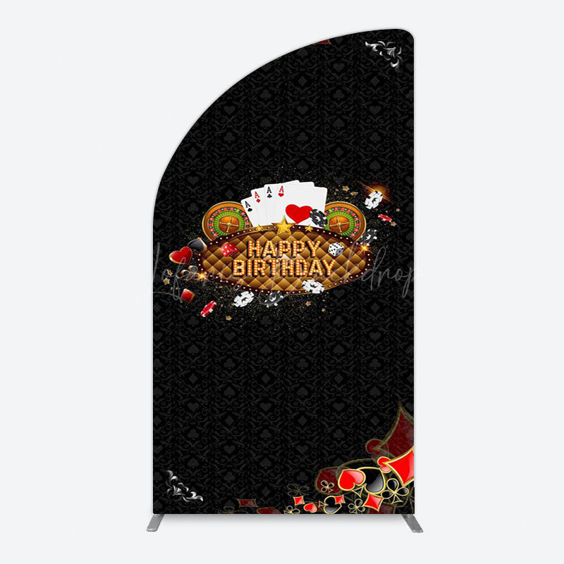 Lofaris Black Poker Casino Arch Backdrop For Birthday Party
