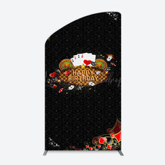 Lofaris Black Poker Casino Arch Backdrop For Birthday Party