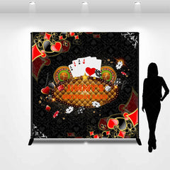 Lofaris Black Poker Casino Vibe Custom Name Birthday Backdrop