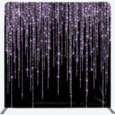 Lofaris Black Purple Sparkle Party Square Tension Backdrop