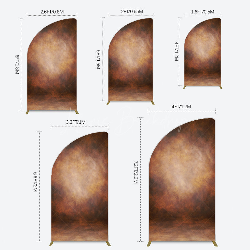 Lofaris Black Red Abstract Texture Birthday Half Moon Arch Backdrop