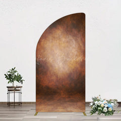 Lofaris Black Red Abstract Texture Birthday Half Moon Arch Backdrop