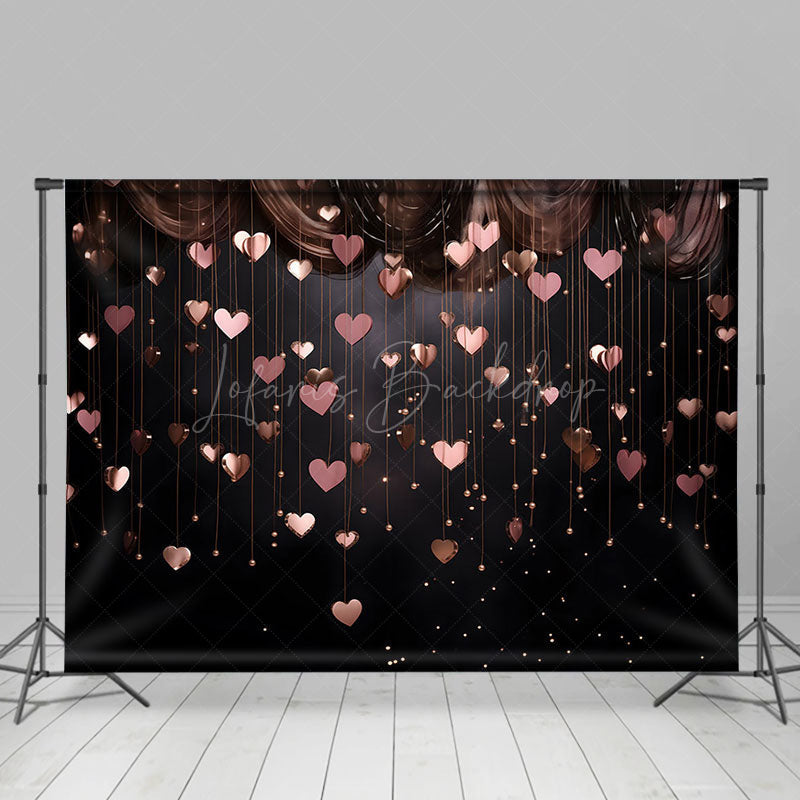 Lofaris Black Rose Gold Love Valentines Day Room Set Backdrop