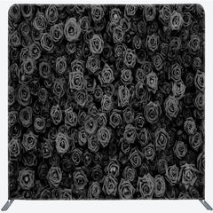 Lofaris Black Rose Wall Double-Sided Tension Fabric Backdrop 3D Floral Background for Wedding Party Photo Booth Decor