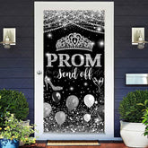 Lofaris Black Silver Prom Send Off Graduation Door Cover